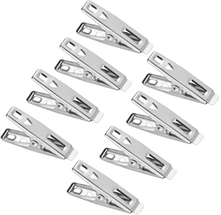 Ciieeo 100pièces Pack Pince à Linge Acier Antidérapantes Clips pour Séchage De Vêtements Serviettes Chaussettes Divers