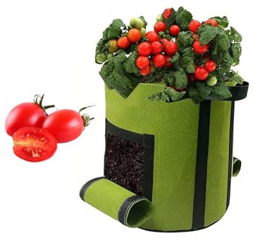 Pflanztaschen für Gemüse, 2,2 l Fassungsvermögen, Kartoffelbeutel, Gartenpflanzen, atmungsaktiv, für den Anbau von Kartoffeln, Karotten, Tomaten und anderen Pflanzen