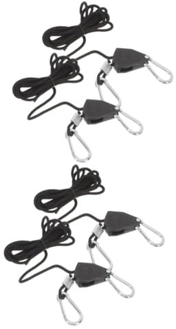 OFFSCH 4 Stück Grow Light Aufhänger giteer safe umhängeleine Schwerlast-Kleiderbügel Zeltaufhänger wachsen Schwerlast-Kleiderständer Ratschen Seilhaken Clips leichte Ausrüstung anbauen