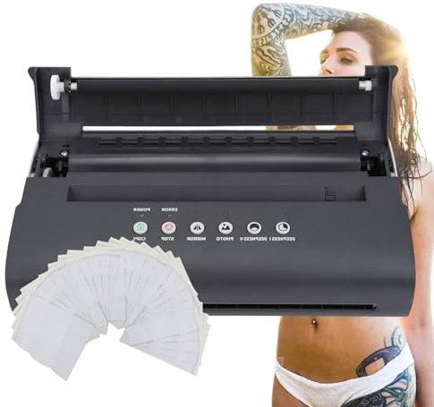 FBJAMZ Tattoo-Schablonen-Transfermaschine, Tattoo-Linien-Entwurfs-Transfermaschine, tragbare thermische Kunstwerk-Transfermaschine