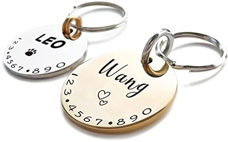 Hundemarke Für XS Begleiter Mit Liebenswerten Symbolen Zubehör Halsband Name Graviert Sicherheitskette Messing Anhänger