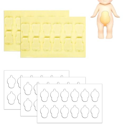 60pcs Adhesive Tapes for Sonny Baby, Double Sided Clear Adhesive Pads Mini Figure Clear Glue Sticky Putty Replacement for Sonny Angel Doll
