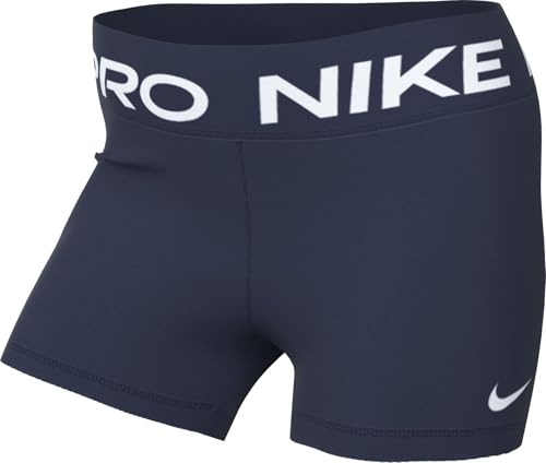 Nike W NP 365 Short 3 Pouces pour Femme, Bleu Marine/Blanc, Taille XL