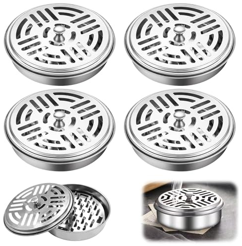 Räucherspirale Gegen 4 Räucherspirale Mücken Spirale Halter Insektenspirale Raid Moskito Mückenschutz Spiralemücken Antimücken Teich Schnaken Abwehr Edelstahl Windgeschützt Outdoor Räucherspiralen