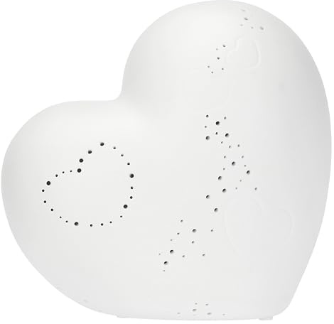 THUN - Lampada a forma di cuore - ceramica - Collezione L'amore Vola - 20 cm h