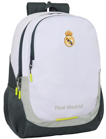 REAL MADRID EQUIPACIÓN 25/26 - Mochila Escolar Infantil, Ideal para Niños de Diferentes Edades, Cómoda y Versátil, Calidad y Resistencia, 32x16x44 cm