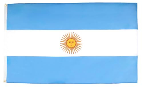 AZ FLAG Set da 2 Bandiere Argentina 90x60 cm Poliestere 100D 2 Occhielli | Uso interno ed esterno bandiera decorativa doppie cuciture e bordi rinforzati con occhielli metallici