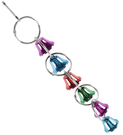Ausi Bunte Ringer Bell Swing Pet Bird Papagei Käfig Hängende Glocken mit knackigen Tönen für Papageien Vögel