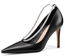 QUEEN HELENA Décolleté con Strass Scarpe Eleganti con Tacco Alto Donna K4024