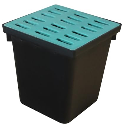 Bassin de Drainage pour eaux pluviales puits Infiltration récupération des eaux de Pluie Drainage de Jardin collecteur eaux pluviales tranchée drainante Eau de Pluie puits (L343mm W343mm H360mm)