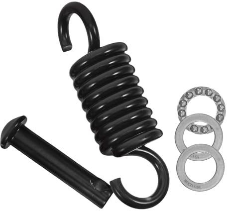 WEKADRIN Kit De Ressorts De Fixation Pour Hamac Et Chaise Suspendue, Quincaillerie Suspendre Robuste, 1 Ressort Noir Large 1 Goupille 3 Silencieux, Accessoires Pour Balançoire D’intérieur Et Extérieur