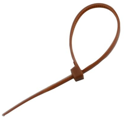 Fibbia per fascetta stringicavo, 3 fascette fermacavi in ​​nylon autobloccanti da 100 mm, pezzi, colorate for cavi in ​​ordine(Brown)
