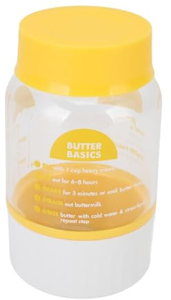 Hamwesh Taza para Hacer Mantequilla, Separador de Crema Manual con Colador para Mantequilla Casera, Utensilios de Cocina, Espumadera de Grasa de Plástico para Cocinar