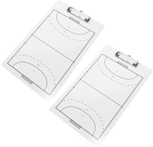 BIUDECO Lavagna Tattica per Allenamento Pallamano 2 Pezzi, Tavolo da Disegno Cancellabile in Pvc Resistente, Accessorio Sportivo Portatile per Analisi Partite e Formazione Squadre