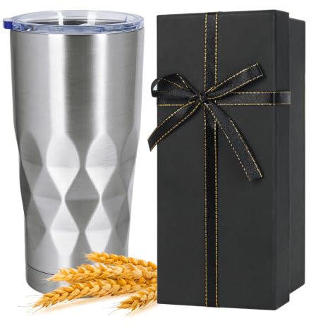 TBRFP Verre à bière 0,65 l - Chope à bière personnalisée - Verre à bière isotherme en acier inoxydable - Cadeau pour homme, papa, tasse isotherme à bière - Sans BPA - Maintient au froid 7 heures