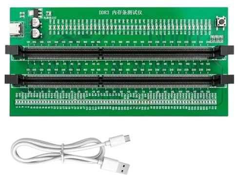 Ehwisbe DDR3 Memory Ram Tester for Desktop Computer DDR3 Memory Tester Laptop PCB DDR3 Memory Test Card USB Type-C Power Supply