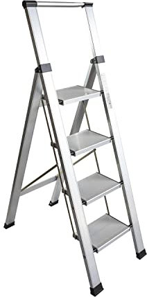 Homelux 710027 Scala domestica piatta, alluminio, 4 gradini Multicolore