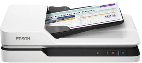 Epson WorkForce DS-1630 Scanner Piano Compatto con software Power PDF incluso che permette di creare, convertire e modificare file PDF, Alimentatore Automatico di Documenti 50 Pagine, USB 3.0