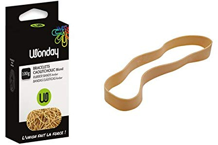 WONDAY Bracelets Caoutchouc, 120 x 10 mm, 100 g