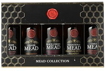 The Lyme Bay Winery 5-Piece Miniature Mead Gift Box, 5 cl