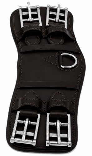 Tysons Breeches Leder Kurzgurt Sattelgurt Mond Anatomisch 24 29 38 cm Schwarz Braun Minishetty Shetty Kurz Gurt (29 cm, Braun)