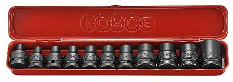 DOUILLES IMPACT TORX FEMELLES A CHOC CARRE 1/2 COFFRET DE 11 DOUILLES