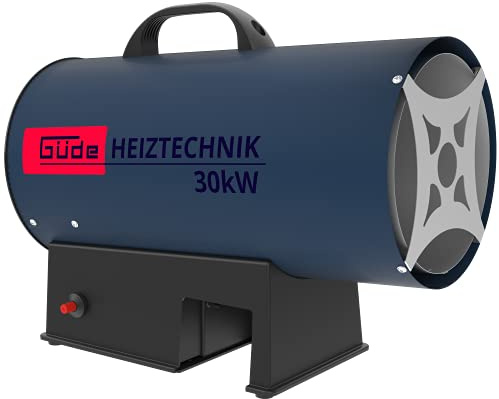 Güde GH 18-0 Souffleur de chauffage au gaz sans fil - 30 kW - Brûleur en acier inoxydable - Allumage piézoélectrique - Réducteur de pression - Sans batterie ni chargeur - Bleu - Classe énergétique A