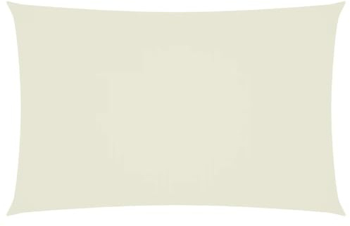 vidaXL Sonnensegel Wasserfest Sonnenschutz Windschutz Sonnendach UV Schutz Garten Terrasse Balkon Oxford-Gewebe Rechteckig 5x8m Creme