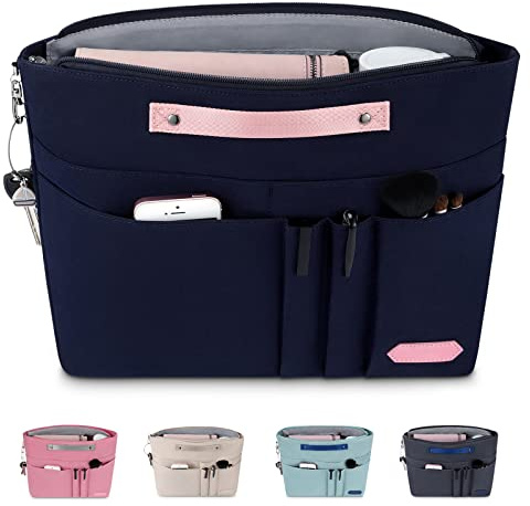 Taschenorganizer für longchamp tasche le pliage: Taschen Organizer Shopper | Handtaschen Organizer mit Reißverschlusstasche für Damen Tote Bag Organizer, Wasserdichter Polyester Taschenorganizer Shopper