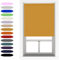 Ochre Blackout Roller Blind Metal Fittings Trimmable UV Protection Thermal Properties Premium Fabric Home Office Bedroom Kids Room Child Safe Easy Fit 60cm Width x 160cm Drop