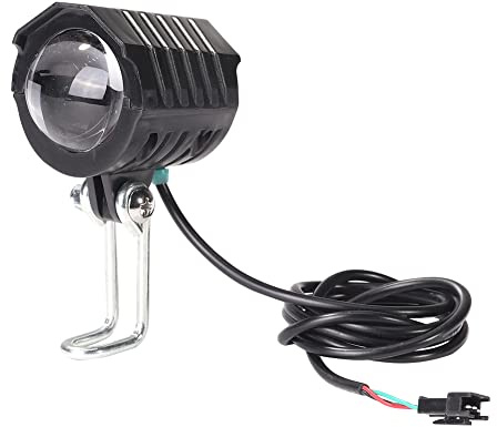 Demiawaking Luce Anteriore LED per Bici Elettrica 2 in 1 Faro con Clacson Impermeabile Durevole Fanale Anteriore per Scooter Elettrico, Moto,Bicicletta Elettrica