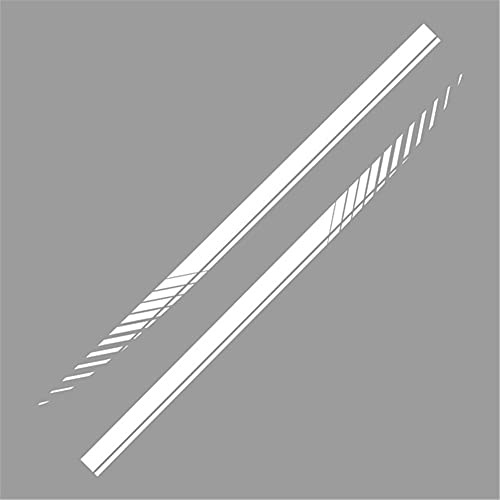 LSGGTIM Auto Seitenaufkleber Streifen, 1 Paar Rennstreifen Autoaufkleber Rallyestreifen DIY Seitenschweller Vinyl Grafik Seitenstreifen Auto Body Racing Sport Aufkleber Seite Dekoration-190cmx9cm