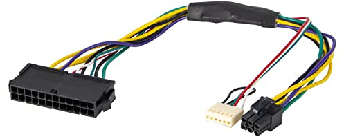 Câble Adaptateur d'alimentation ATX 24 Broches vers 6 Broches YieJoya Cuivre et étain pour HP Z220 Z230 SFF MT TWR Series 4000 6005 8300 ProDesk 600 G1 EliteDesk 800 G1 13 Pouces