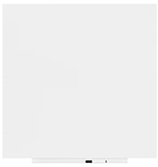 ROCADA Whiteboard weiß SKIN PRO magnethaftende Schreibtafel 100x100 cm | klare Notizen, Platz für Ideen, Hoch- und Querformat, Zettel per Magnet fixieren, Ablageschale griffbereit, Zubehör dabei