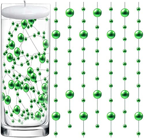 50 Pcs Artificial Pearl String, Floating Candle Centerpieces Vase Fillers