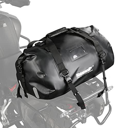 Rhinowalk Motorcycle Tail Bag - 20/45/65L Waterproof Motorcycle Rear Seat Bag with Rear Rack Mounting