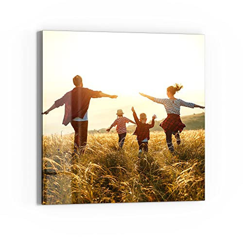 DEQORI personalisierte Glas-Magnettafel | 30x30 cm mit Foto | eigenes Bild | Memo-Board aus Glas | Magnetboard inkl. Magnete, Stift & Tuch für Küche & Büro | Tafel magnetisch & beschreibbar