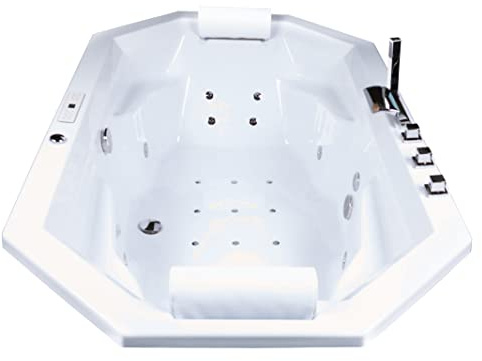 Basera® PREMIUM Indoor Podest-Whirlpool Badewanne Bora Bora (200 x 115 cm)