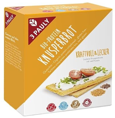 3 Pauly Knusperbrot Protein - Bio - 100g x 7-7er Pack VPE