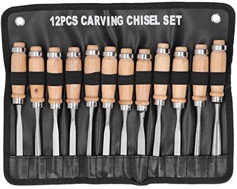 Strumenti Per Intagliare Il Legno Set di 12 Scalpelli Set di Scalpelli Per La Lavorazione del Legno Per Principianti E Professionisti Scalpello Per Tornio Per Legno Utensili Per Tornitura del Legno