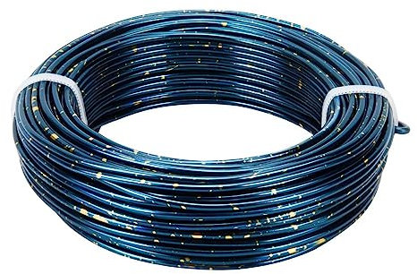 23 Meter Blauer, biegsamer Metalldraht, 2 mm, Perlen-Basteldrähte for DIY handgefertigte Schmuckherstellung, Ohrringe, Armbänder, kleine Ornamente
