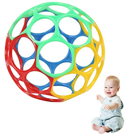 Greifling Ball Rassel Spielzeug für unterwegs, Baby Spielzeug 6 Monate Rassel Motorikball Greifball, Interaktives Babyspielzeug, Greifball, Greifling, Shake & Krabbel Motorikspielzeug Babyspielzeug