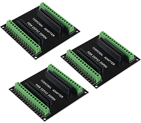 3PCS ESP32 Breakout Board GPIO 1 into 2 Compatible with 30 Pins ESP32S ESP32 Development Board 2.4 GHz Dual Core WLAN WiFi + Bluetooth 2-in-1 Microcontroller ESP-WROOM-32 Chip