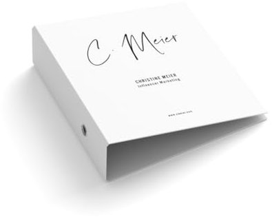 Ringordner | Ordner | personalisiert mit Text und Name | viele Farben | Mit Griffloch | für DIN A4 | 7,4 cm breit | Studium | Firma | Kanzlei | Praxis (Weiß)