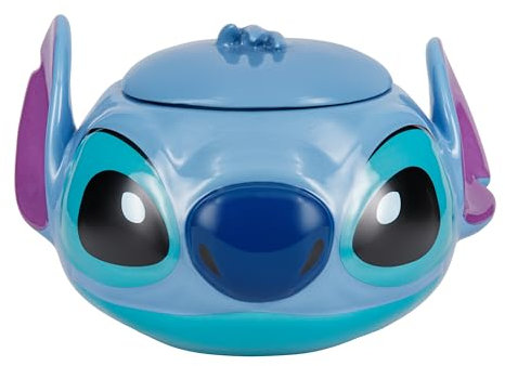 Stitch Keksdose - Offiziell lizenziertes Disney förmiges Behältnis mit Deckel, ideal zur Aufbewahrung von Keksen & Trockenwaren, neuartige Disney-Küchenutensilien
