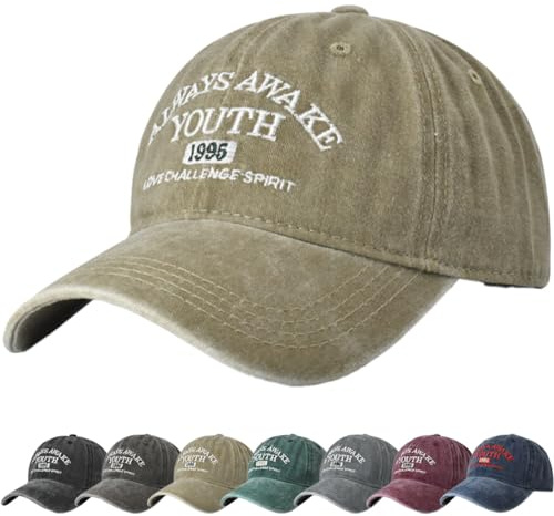 DURINM Cappellino Uomo con Visiera Regalo Nonno/papà Cappello Baseball Uomo con Visiera Regalo Uomo Baseball cap Unisex Cappellino (Cachi)