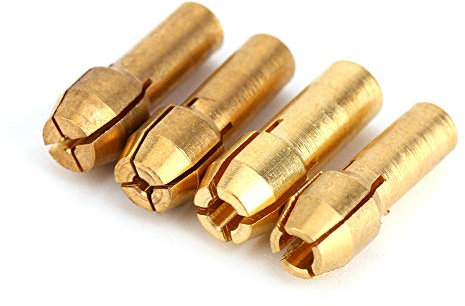 Kit D'adaptateurs de Pince de Serrage en Laiton pour Outils Multifonctions Rotatifs, 4 Pièces 1/1,6/2,35/3,2 Mm, Haute dureté, Compact et Léger, Convient à la Plupart des Outils