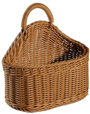 Jute gewebte Behänge Aufbewahrungskörbe, Wandhalterung Behänge Organizer, Behänge Pflanzer für Küchendekor, BOHO Wandkorb für Küche Wohnzimmer Badezimmer Schlafzimmer