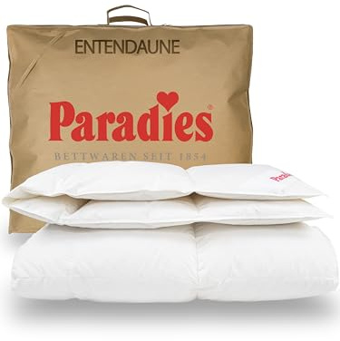 PARADIES Daunendecke 135x200 cm - Elma 90 Ganzjahresdecke 135x200 cm | 90% Entendaunen + 10% Entenfedern, Füllgewicht: 665g, Bettdecke 135x200 Daunen, Made in Germany, leicht & kuschelig