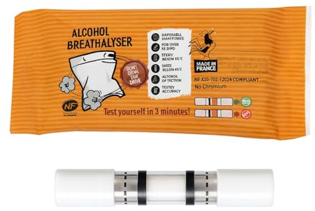 Bivora Alkoholtester CONTRALCO 0,5 g/L – Alkoholtester polizeigenau, Einfach & Zuverlässig in 3 Minuten | Internationale Verpackung [ Promillemessgerät ]